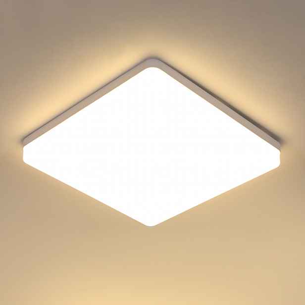 Čtvercové Led stropní svítidlo, 48 W, 5400 LM, IP44, 3000 K, 30 cm