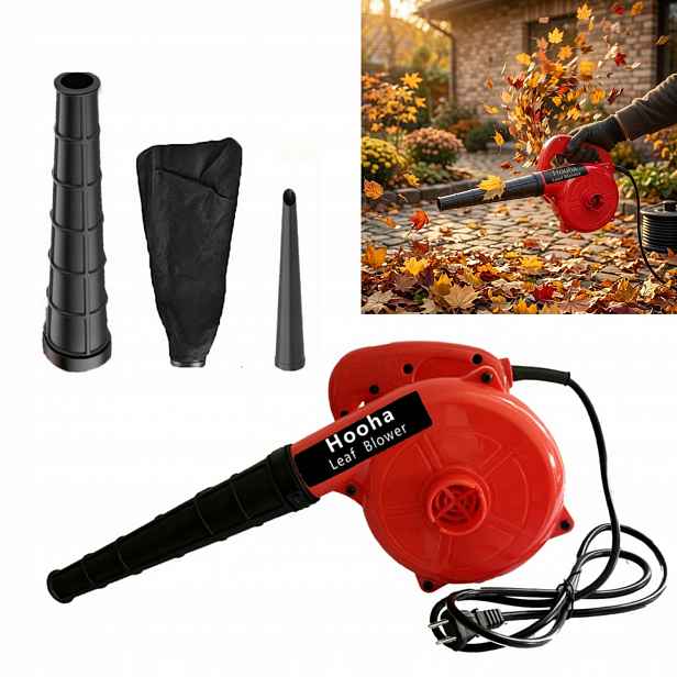Elektrický Foukač Vysavač Na Listí Sníh Silný Zahradní Lehký 2V1