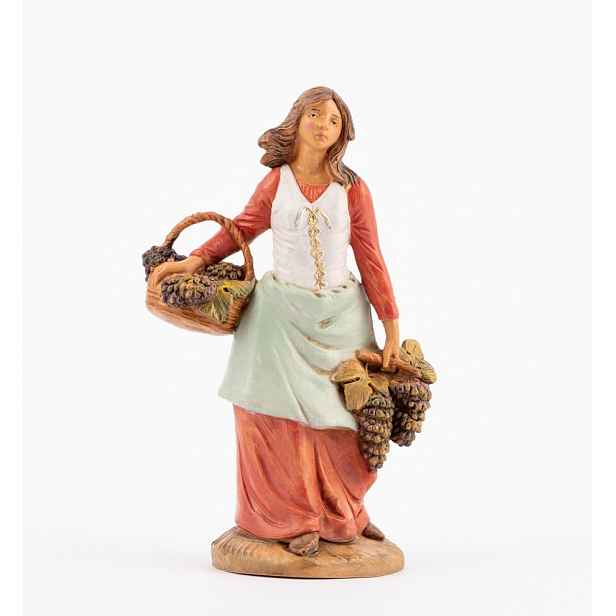 Figurka do Betléma Fontanini Žena s hrozny pro figurky o výšce 19 Cm