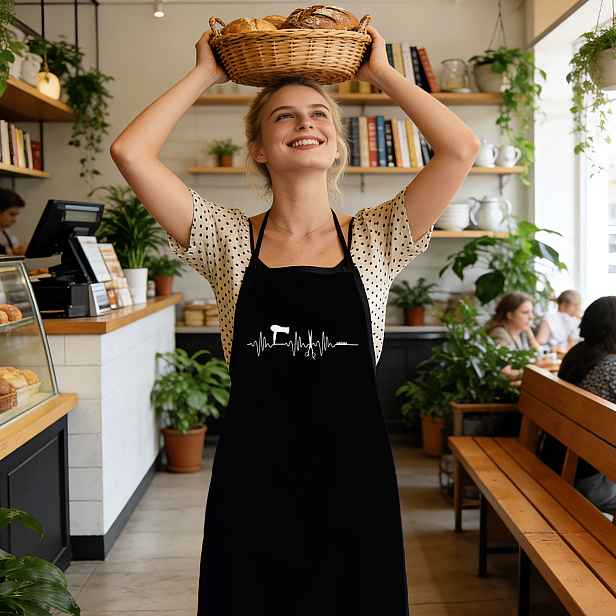 TEMU Stylist, Kadeřník, Kosmetička Srdcový Bíjení, Vzorovaná Zástěra, Která je Odolná, Pohodlná a Zábavná. Unisex Dárek pro Kuchaře pro Rodiče,