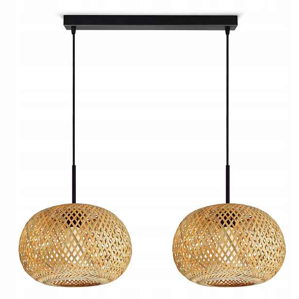 Závěsné Stropní Svítidlo Bambusové pletené Boho přírodní 580-BZ2 Led E27