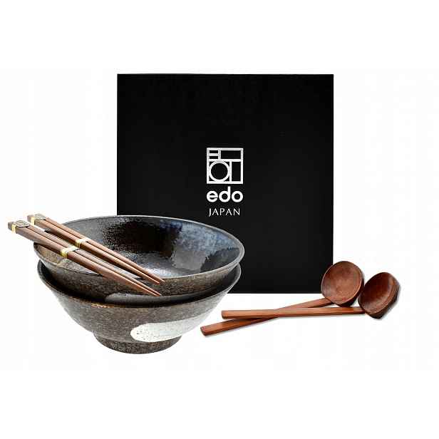 Sada 2 misek s lžícemi a paličkami – Ramen Tonmatsu 21 cm 1100 ml Box