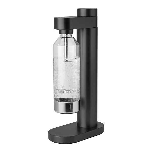 Černý výrobník sody z nerezové oceli Brus – Stelton