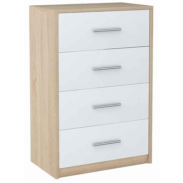 Komoda skříňka Bodo 60 cm 4S Bílá-sonoma regál Ufc