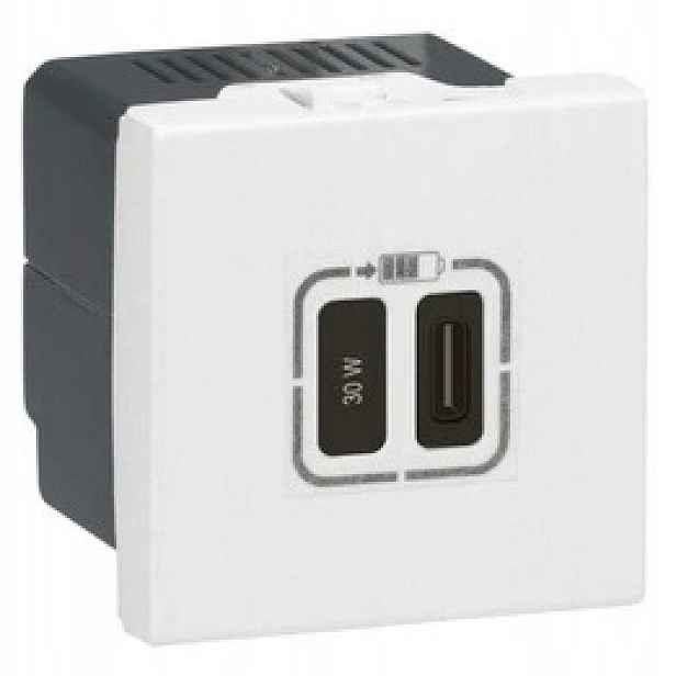 Legrand Mosaic Nabíječka Usb-c 30W Power Delivery Bílá 077585L