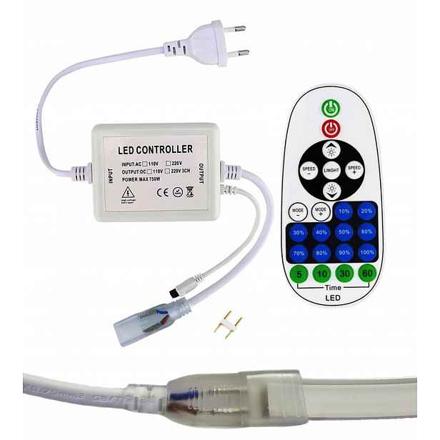 Napájecí Stabilizátor Pro Led Pásek Neon 230 Zástrčka Ovladač Dálkový Ovladač Ir
