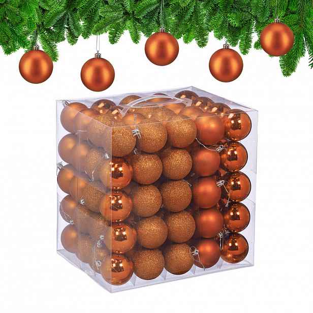 Relaxdays KOULE Oranžová 100-ks sada plast