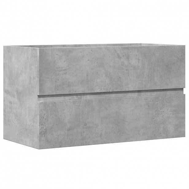 vidaXL Koupelnová závěsná skříňka betonově šedá 80x38,5x45 cm kompozit