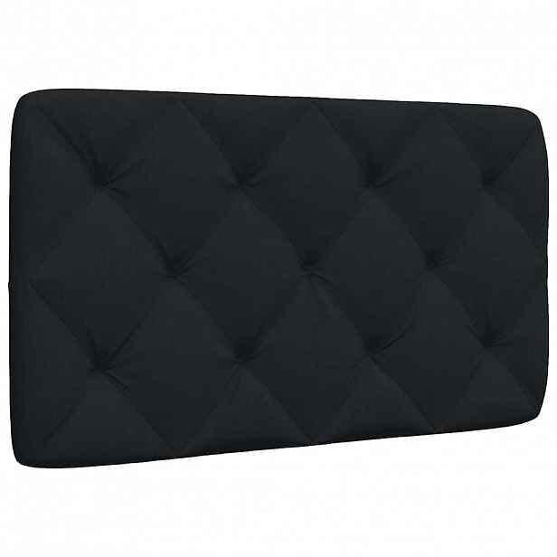 vidaXL Polštář na čelo postele černý 80 cm textil