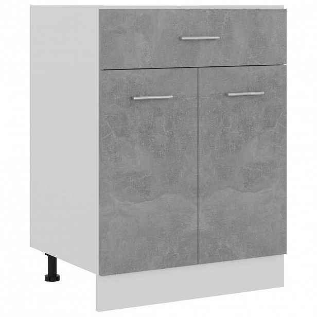 vidaXL Spodní skříňka se zásuvkou betonově šedá 60x46x81,5 cm kompozit