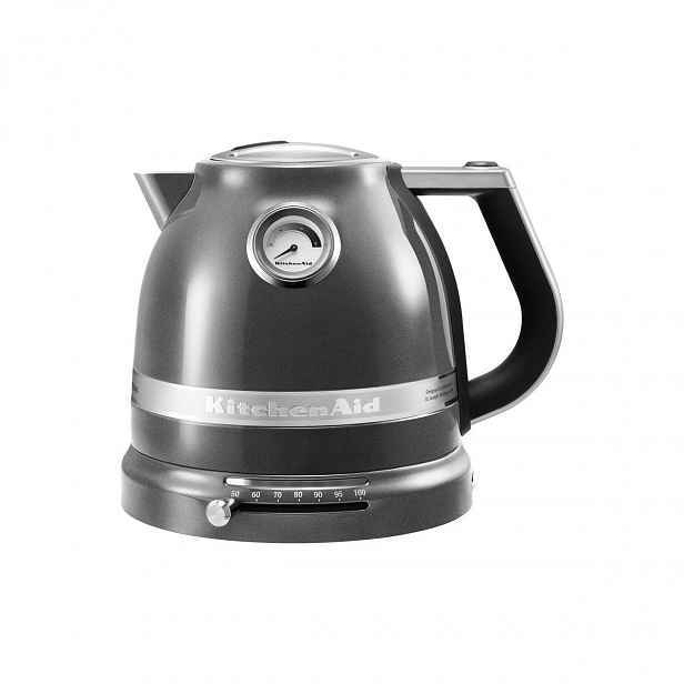 KitchenAid Retro rychlovarná konvice Artisan 5KEK1522, 1,5 l, stříbřitě šedá 5KEK1522EMS