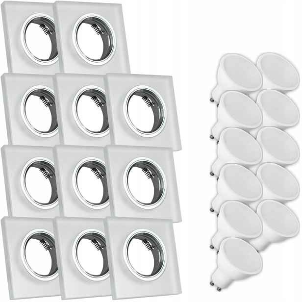 11X Skleněná Lampička Moderní Kulaté Stropní Svítidlo Kolo Silné Sklo Námraza Led Žárovka 3W