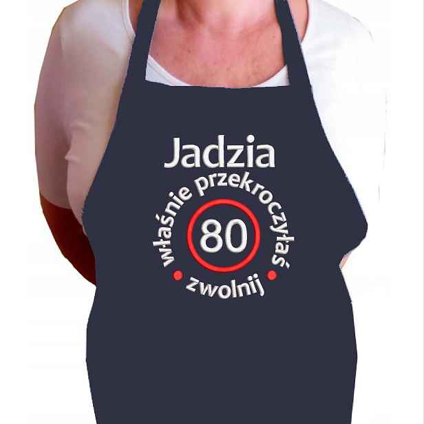 Dárek k 80. narozeninám pro ženu muže babičky, dědečka, maminky, Zástěra