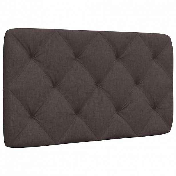 vidaXL Polštář na čelo postele tmavě hnědý 80 cm textil