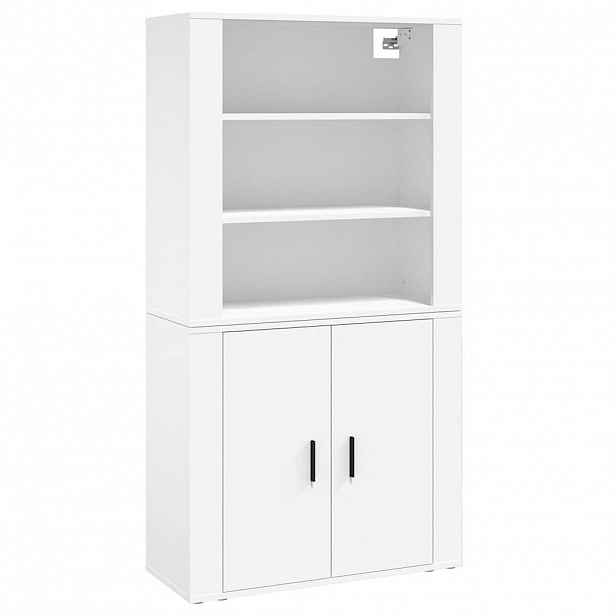 vidaXL Skříň highboard bílá kompozitní dřevo