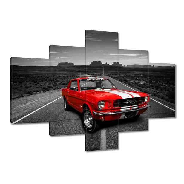 Obrazy 100x70 Červený Ford Mustang