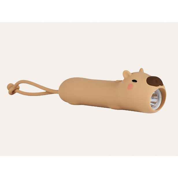 ELIS DESIGN Dětská silikonová svítilna 2v1 Kapybara