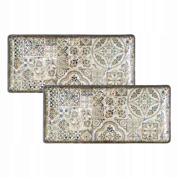 Obdélníková porcelánová mísa vintage plochá Wilmax 33 x 15 cm