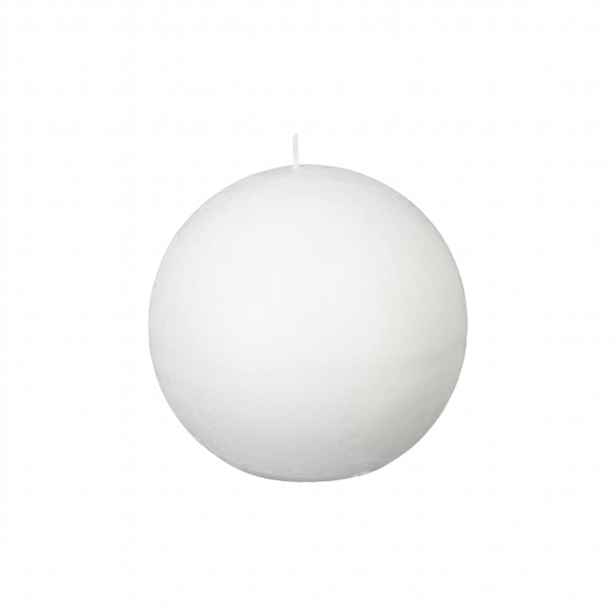 Svíčka koule CANDLE BALL VANILLA 7,5 cm bílá