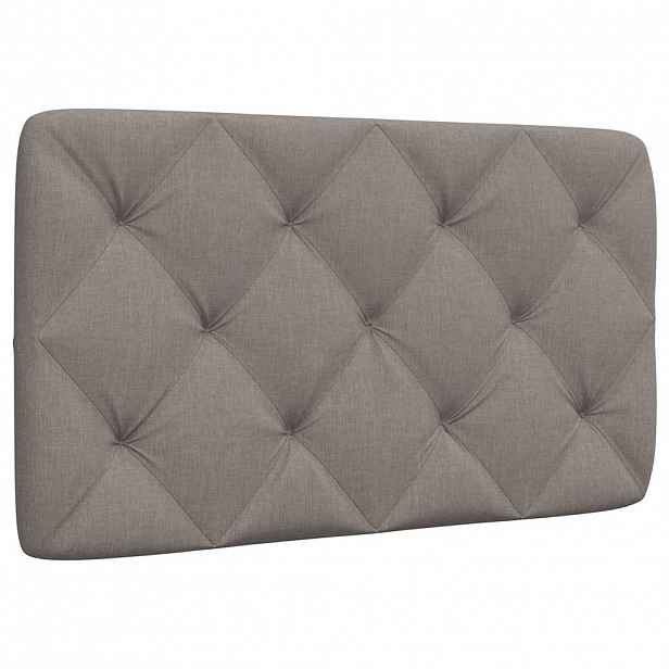 vidaXL Polštář na čelo postele taupe 80 cm textil