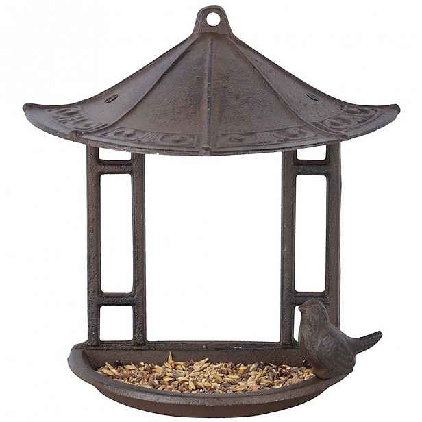Závěsné litinové krmítko Esschert Design, výška  24,4 cm