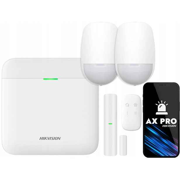 Alarm Hikvision Ax Pro WiFi Gsm Aplikace 2x Detektor Kontaktron Ústředna