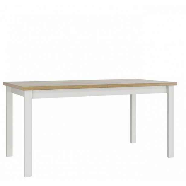 Rozkládací kuchyňský stůl 160x90 cm ELISEK 4 - dub sonoma / bílý