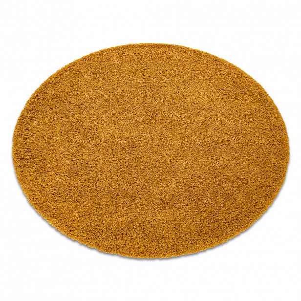 rugsX KULATÝ koberec SOFFI shaggy 5cm zlato 100 cm