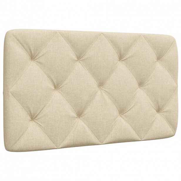 vidaXL Polštář na čelo postele krémový 80 cm textil