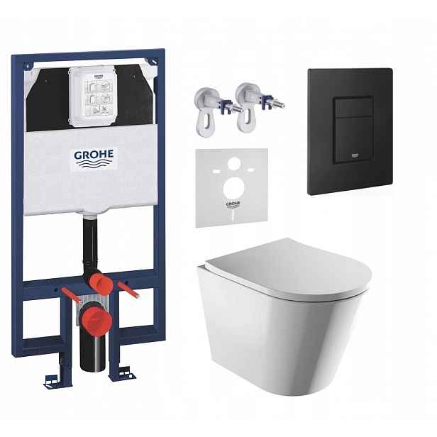 7v1 Wc Set, Stelaz Grohe Slim Wc Mísa Rim Silent Omnires Tlačítko
