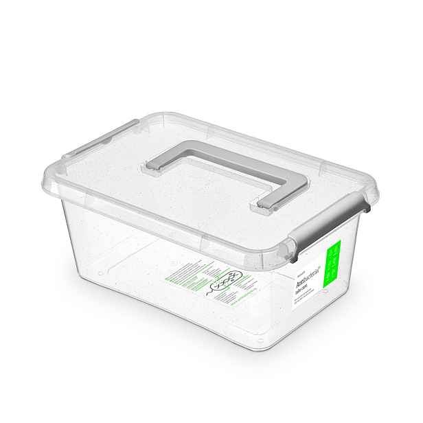 antibakter.box 4,5 l 29x20x12cm,rukojeť,transp.plast
