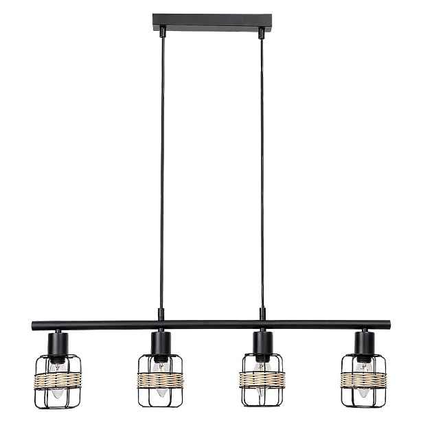 Černá závěsná lampa Indiana industriální nad jídelní stůl Rabalux