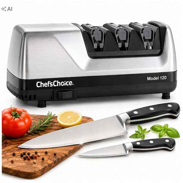 Chef's Choice M120 Brushed Metal diamantová brousek na nože, kovová
