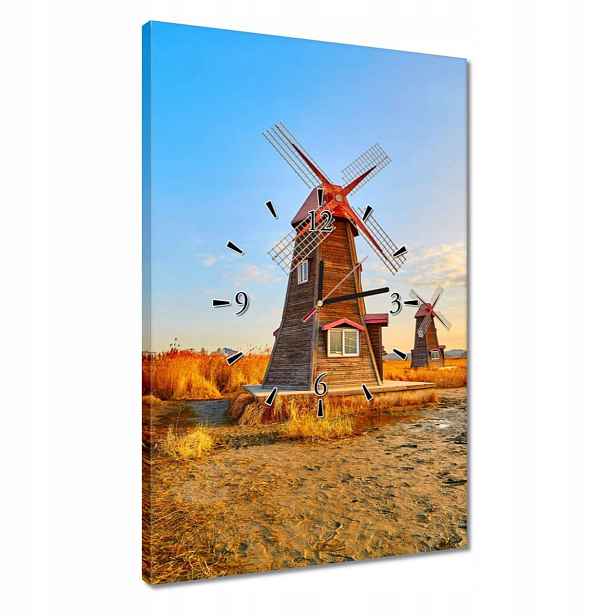 Hodiny 40x60 Dřevěný Ventilátor