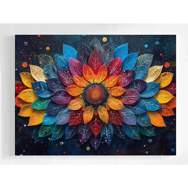 Plakát Barevné Listy Mandala Dekorace Abstrakce 100x75