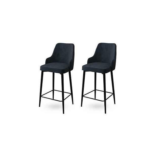 Sada barových židlí Enox Anthracite and Black, 2 ks, 2 ks