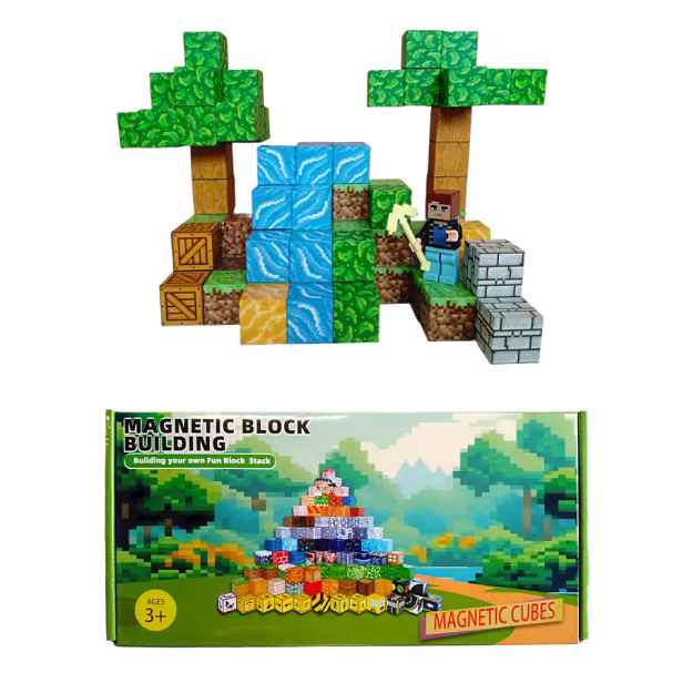 Toybit Magnetická stavebnice Minecraft Stromy a vodopád MSTB2100