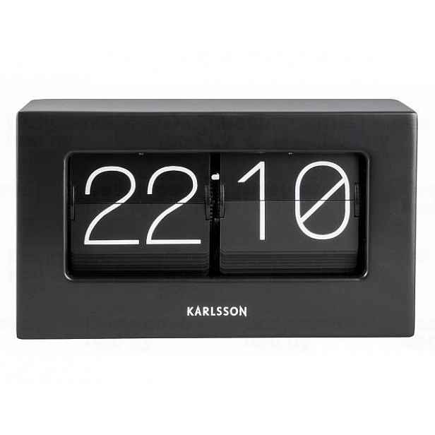 Designové stolní překlápěcí hodiny 5620BK Karlsson 21cm