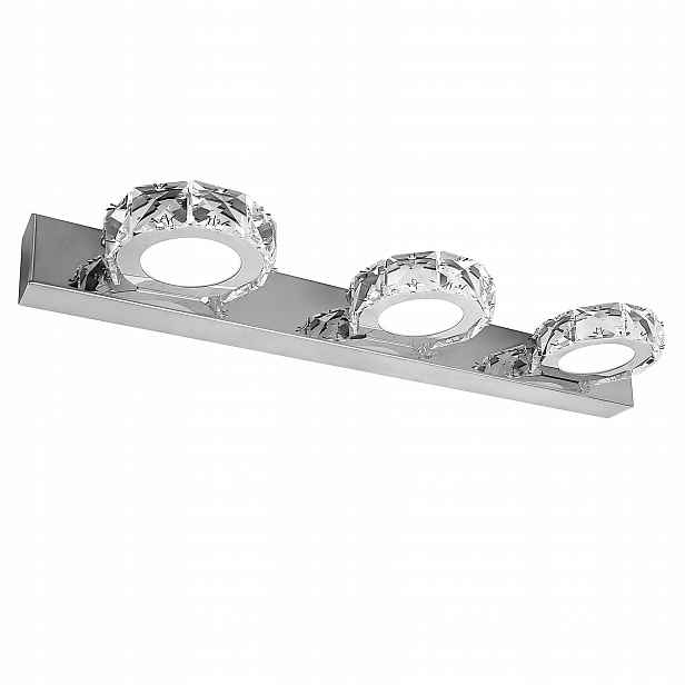 Led Nástěnné Svítidlo Chrom Lesklé Nad Zrcadlo Glamour, 3 Koupelnové Body