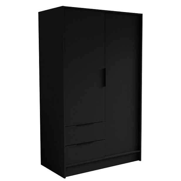 MASSENO ŠATNÍ SKŘÍŇ S OTOČNÝMI DVEŘMI CAVA, 102/200/51 cm moderní 2dveřová, černá