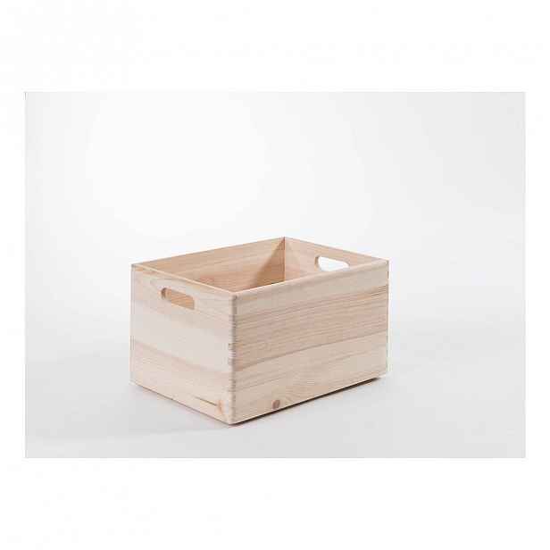Úložný box z borovicového dřeva Compactor Custom, 40 x 30 x 23 cm