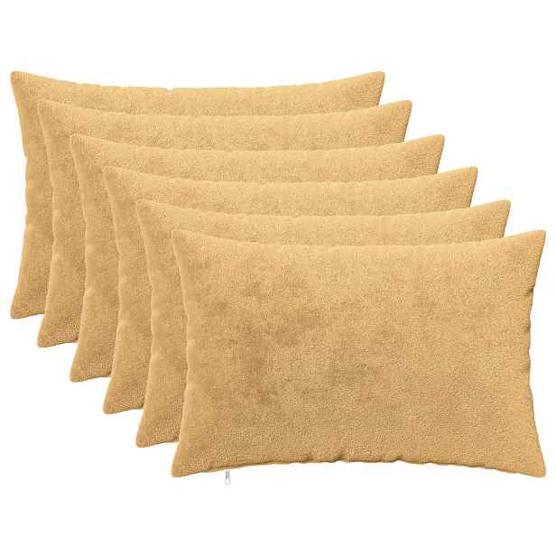 vidaXL Povlak na polštář 6 ks HEERLEN Taupe 50 x 80 cm Flanel