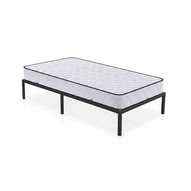 Ak furniture Skládací kovový rám postele s matrací Lowa 100x200 černý
