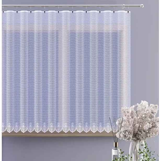 Mg Záclona síťka vzor dole 680/10 Bílá 330x160cm s řasící páskou K