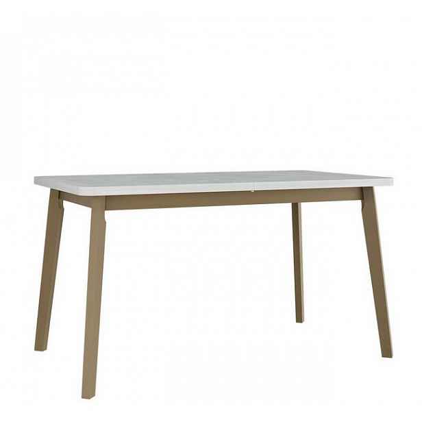 Rozkládací stůl do jídelny 140x80 cm AMES 6 - bílý / dub sonoma