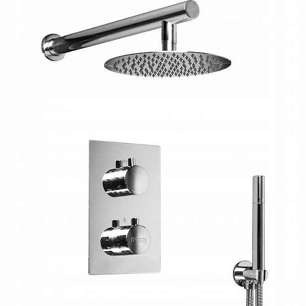 Sprchový set s termostatem a dešťovou sprchou 20 cm