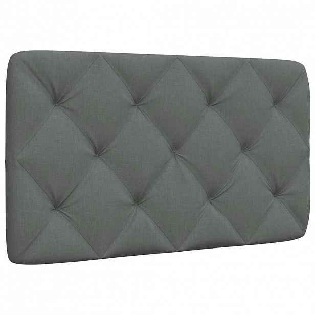 vidaXL Polštář na čelo postele tmavě šedý 90 cm textil
