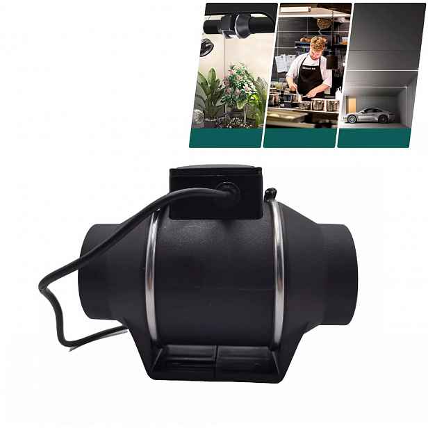 Koupelnový Kanálový Odtahový Ventilátor Tichý Domácí Ø100 mm 220 m³/h
