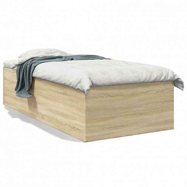 vidaXL Rám postele dub sonoma 90 x 190 cm kompozitní dřevo
