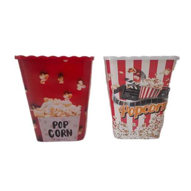 PROHOME - Dóza na popcorn 2,2l hranatá různé dekory
